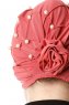 Yaren - Dark Pink Crepe Chiffon Turban - Sehr-i Sal