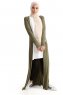 Yasmin - Khaki Long Cardigan