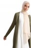 Yasmin - Khaki Long Cardigan