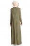 Yasmin - Khaki Long Cardigan