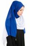 Yelda Silver & Blå Chiffon Hijab Sjal Madame Polo 130040-4