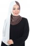 Ylva - Brown & Creme Practical Chiffon Hijab