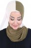 Ylva - Khaki & Beige Practical Chiffon Hijab
