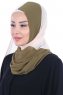 Ylva - Khaki & Beige Practical Chiffon Hijab