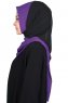 Ylva - Purple & Black Practical Chiffon Hijab