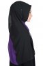 Ylva - Purple & Black Practical Chiffon Hijab