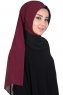 Ylva - Plum & Black Practical Chiffon Hijab