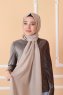 Zahra - Taupe Crepe Hijab - Mirach