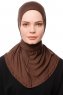 Zeliha - Brown Practical Viskos Hijab