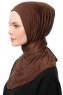 Zeliha - Brown Practical Viskos Hijab