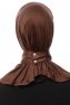 Zeliha - Brown Practical Viskos Hijab