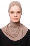 Zeliha - Dark Taupe Practical Viskos Hijab