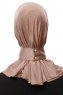 Zeliha - Dark Taupe Practical Viskos Hijab