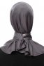 Zeliha - Dark Grey Practical Viskos Hijab