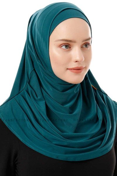 Esma - Dark Green Amira Hijab - Firdevs