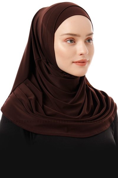 Esma - Dark Brown Amira Hijab - Firdevs