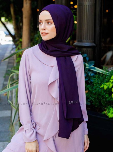 Emira - Dark Purple Hijab - Sal Evi