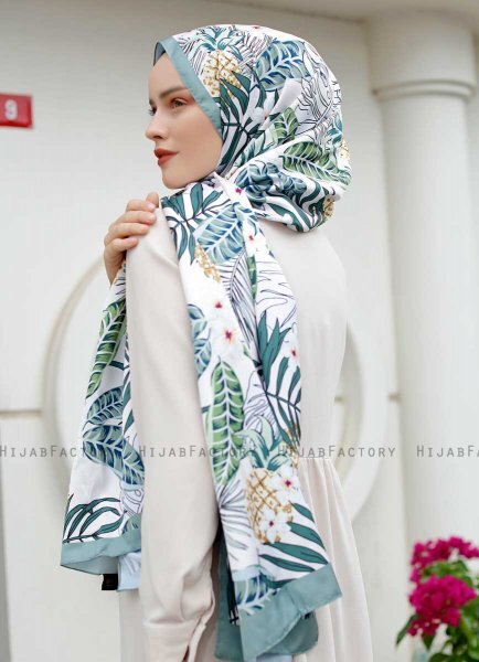 Pineapple Patterned Twill Hijab - Sal Evi