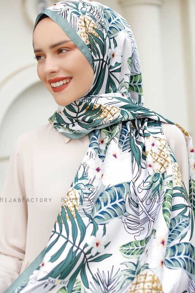 Pineapple Patterned Twill Hijab - Sal Evi