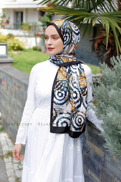 Palm Patterned Twill Hijab - Sal Evi