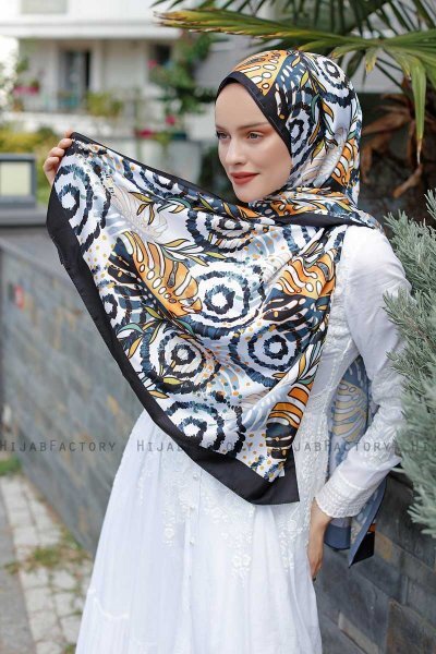 Palm Patterned Twill Hijab - Sal Evi