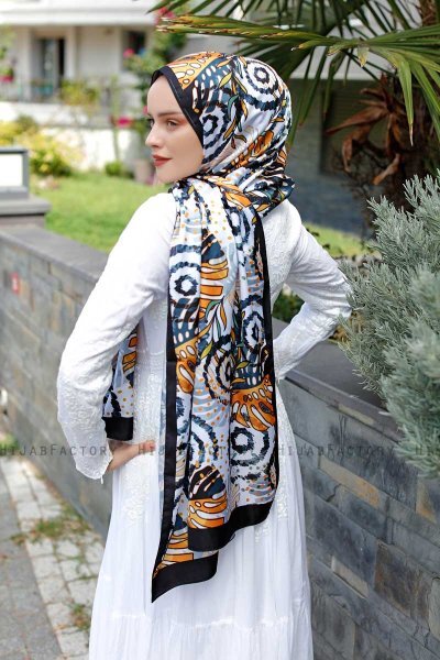 Palm Patterned Twill Hijab - Sal Evi