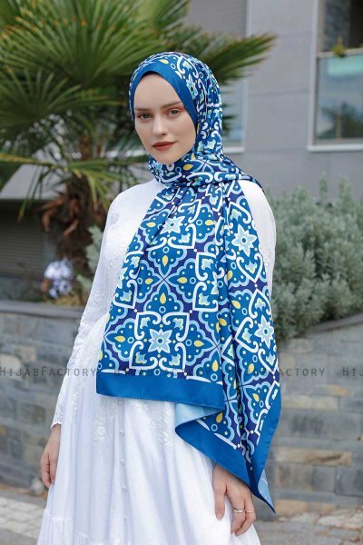 Spring Patterned Twill Hijab - Sal Evi