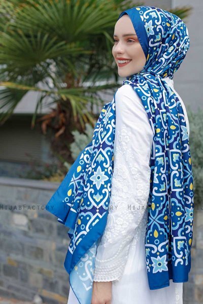Spring Patterned Twill Hijab - Sal Evi