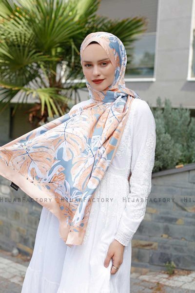 Tropic Patterned Twill Hijab - Sal Evi