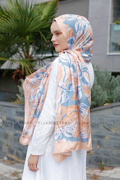 Tropic Patterned Twill Hijab - Sal Evi