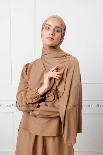 Sibel - Brown Jersey Hijab