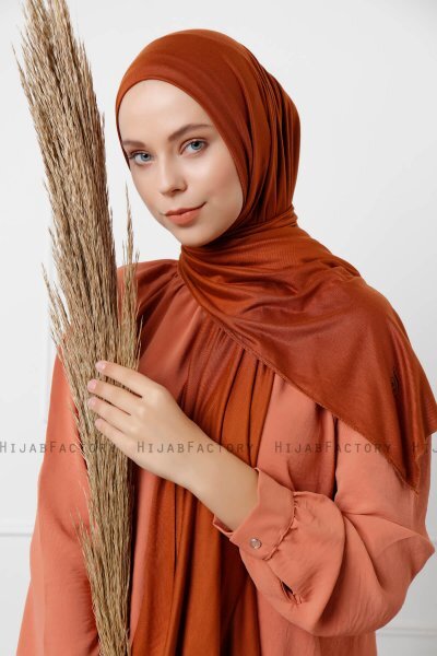 Sibel - Brick Red Jersey Hijab