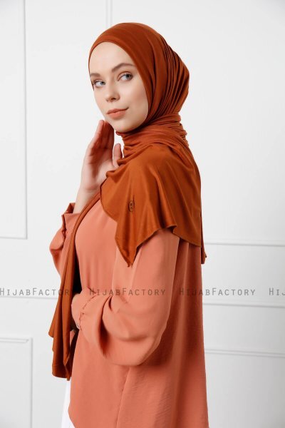 Sibel - Brick Red Jersey Hijab