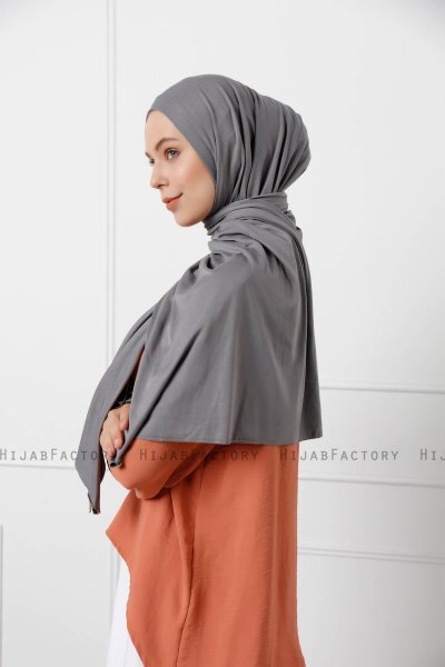 Sibel - Anthracite Jersey Hijab