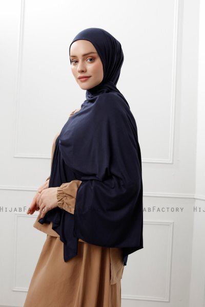 Sibel - Dark Navy Blue Jersey Hijab