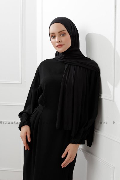Sibel - Black Jersey Hijab