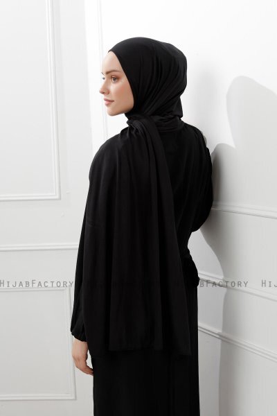 Sibel - Black Jersey Hijab