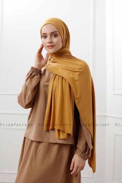 Sibel - Mustard Jersey Hijab