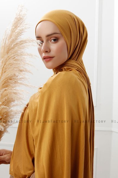 Sibel - Mustard Jersey Hijab