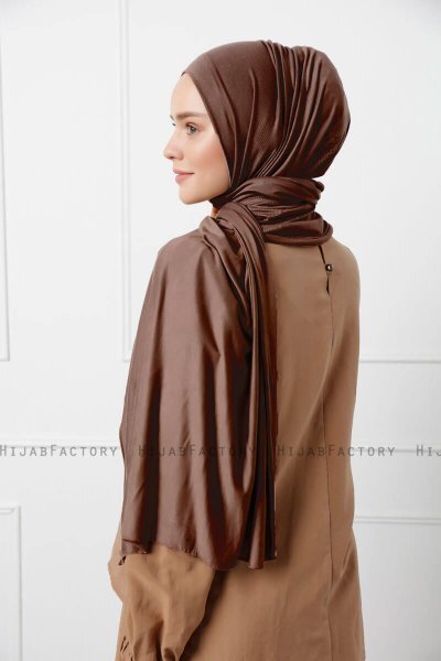 Sibel - Dark Brown Jersey Hijab