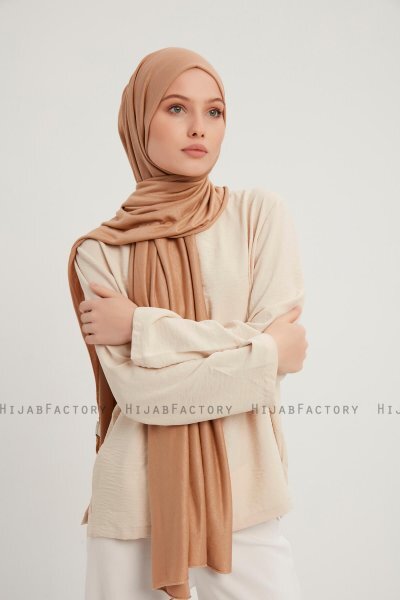 Sibel - Light Brown Jersey Hijab