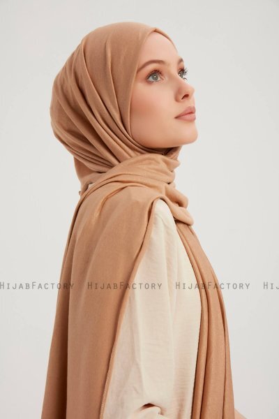 Sibel - Light Brown Jersey Hijab