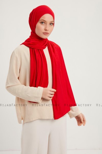 Sibel - Red Jersey Hijab