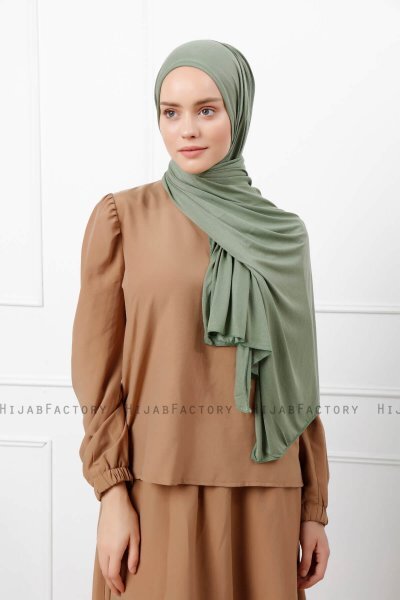 Sibel - Green Jersey Hijab