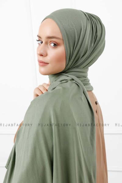 Sibel - Green Jersey Hijab