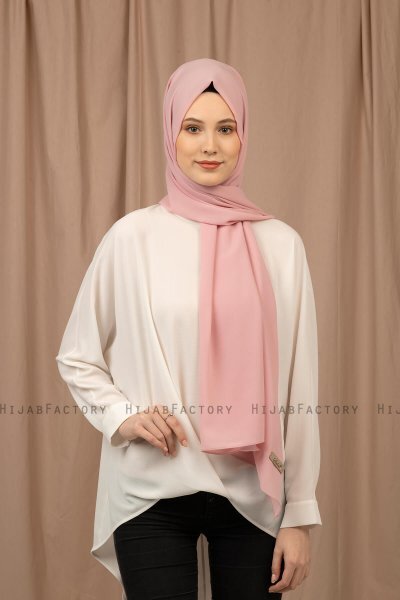 Yildiz - Dusty Pink Crepe Chiffon Hijab