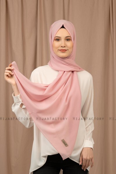 Yildiz - Dusty Pink Crepe Chiffon Hijab