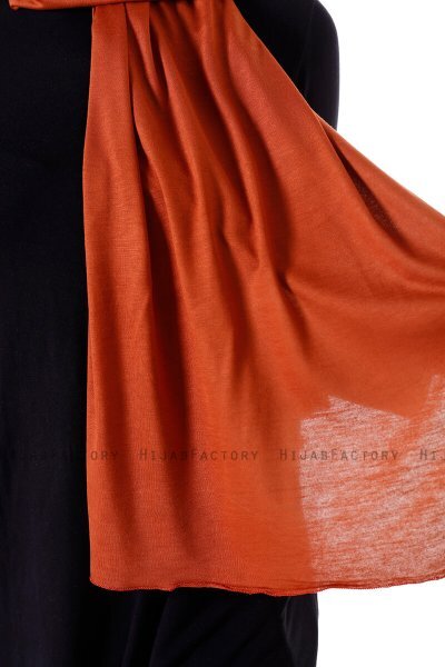 Seda - Brick Red Jersey Hijab - Ecardin