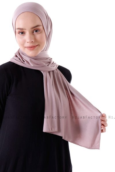 Seda - Stone Grey Jersey Hijab - Ecardin