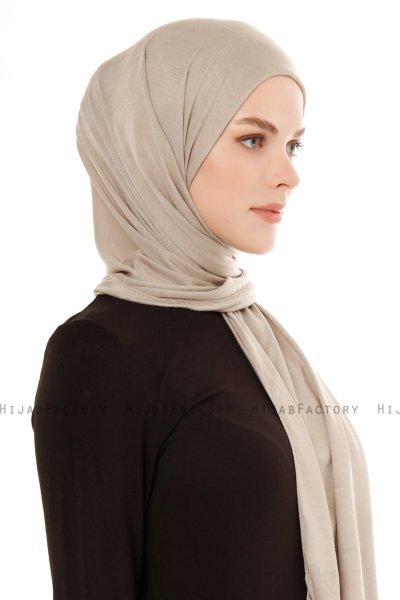Seda - Nude Jersey Hijab - Ecardin